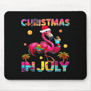 Mousepad Natal em julho flamingo praia verão havaí