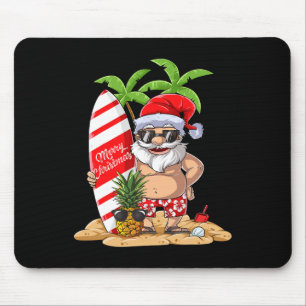 Mousepad Natal Em Julho Papai Noel Presentes De Surf Havaia