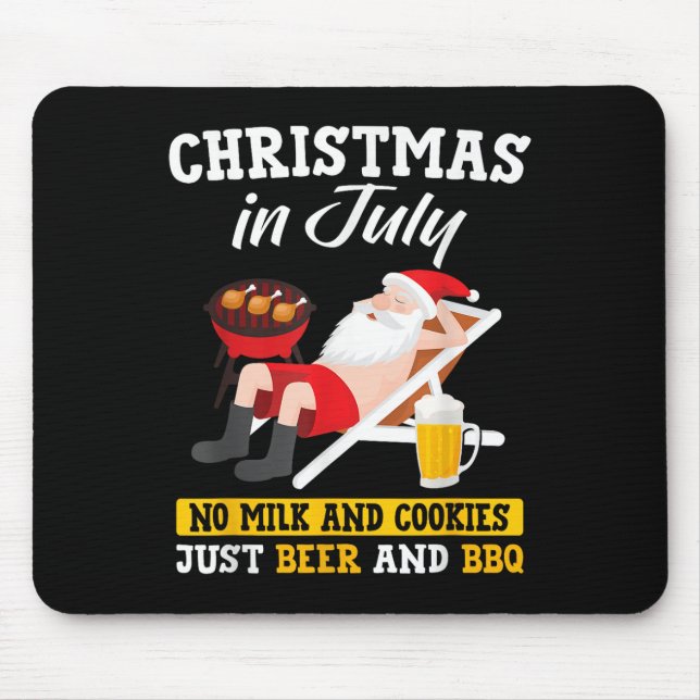 Mousepad Natal Em Julho - Sem Leite E Biscoitos Apenas Cerv (Frente)