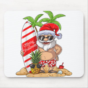 Mousepad Natal em Papais noeis de julho Surf de Verão do Ha