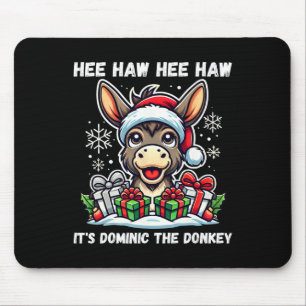 Mousepad Natal engraçado burro de Natal italiano Dominic T