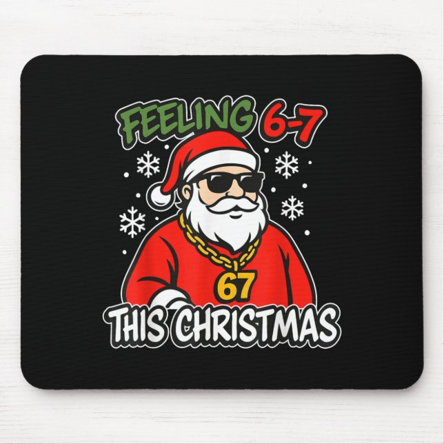 Mousepad Natal engraçado crianças 6-7 67 Seis Sete Meme Men (Frente)