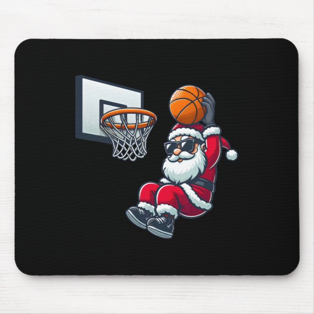 Mousepad Natal engraçado Sketll Papai Noel jogando Sketll g (Frente)