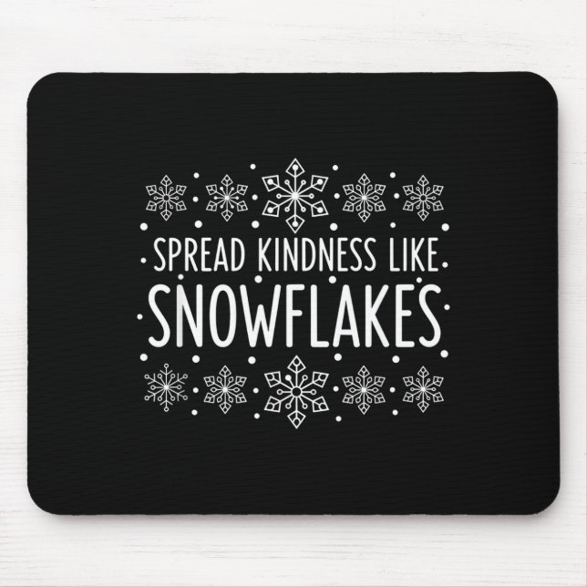 Mousepad Natal Espalhe Gentileza Como Flocos de Neve - Floc (Frente)