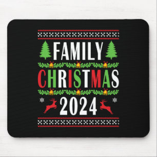 Mousepad Natal Familiar 2024 Árvore Xmas Engraçado de Corre