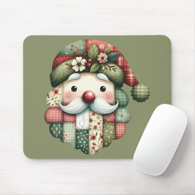 Mousepad Natal Folclórico Caprichoso em Patchwork (Com mouse)