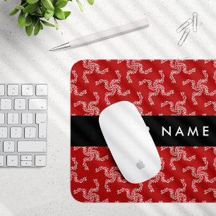 Mousepad Natal Garland, Red, Seu nome, Personalize