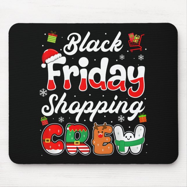 Mousepad Natal Groovy Compras Sexta-feira Divertida Compras (Frente)