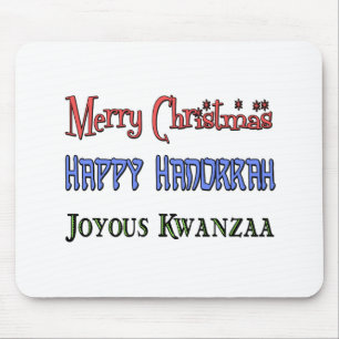 Mousepad Natal - Hanukkah - Kwanzaa