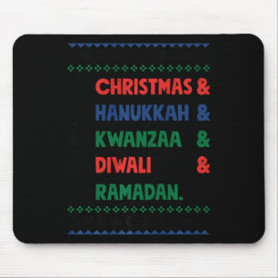 Mousepad Natal Hanukkah Kwanzaa Diwali Ramadan Funny Ug