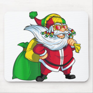 Mousepad Natal jamaicano rasta santa claus rastafarian.p