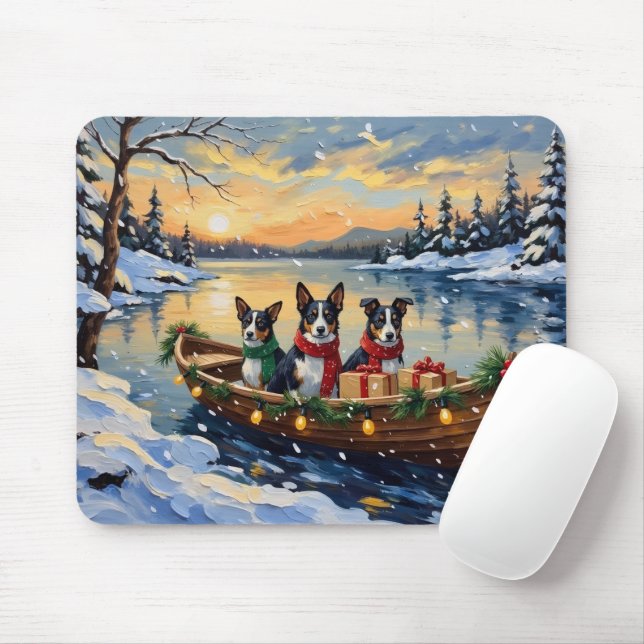 Mousepad Natal no Barco com Cane Corso (Com mouse)