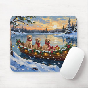 Mousepad Natal no barco do Labrador Retriever