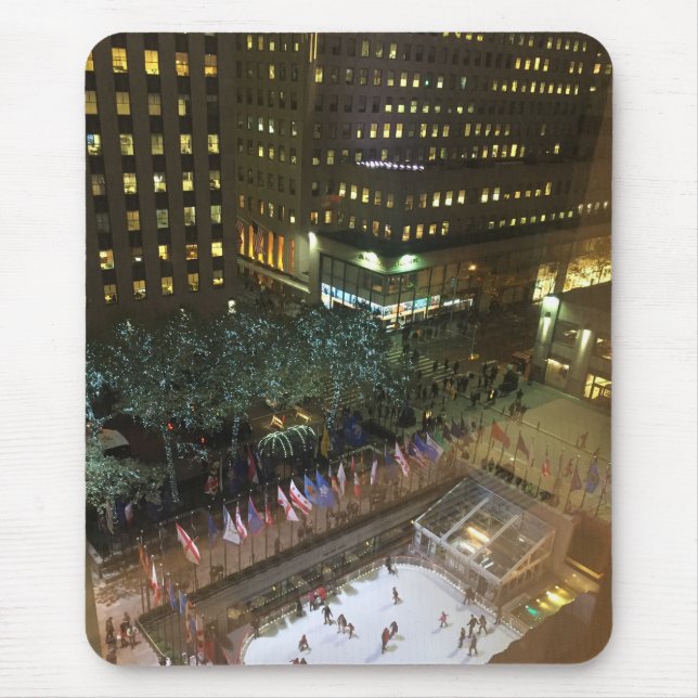 Mousepad Natal no NYC Rockefeller Center Ice Rink (Frente)