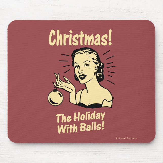 Mousepad Natal: O Feriado com Bolas (Frente)