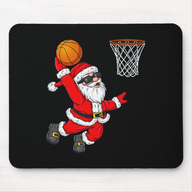 Mousepad Natal Papai Noel Dunking A Basball Boys Ki (Frente)