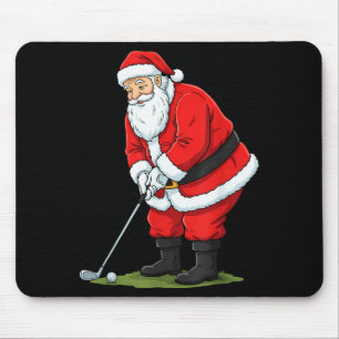 Mousepad Natal Papai Noel Golfe Golfista Natal Divertido Na