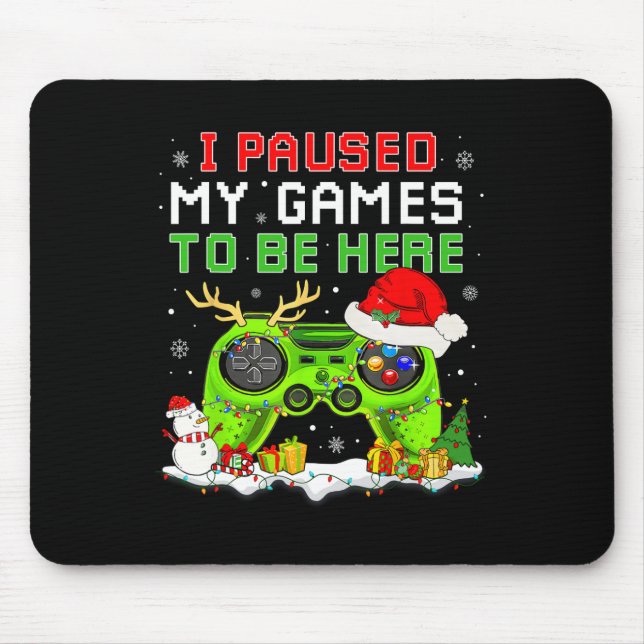 Mousepad Natal Parei Meu Jogo Para Estar Aqui Jogador Diver (Frente)