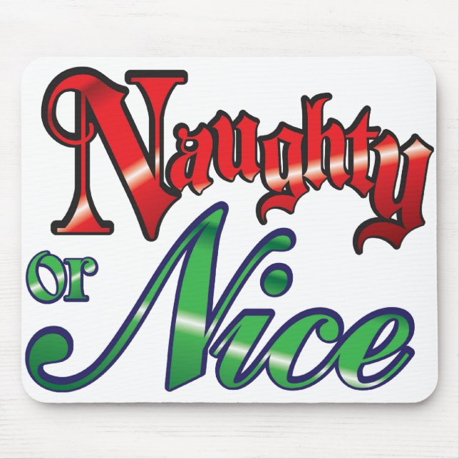 Mousepad Natal retrô, Cartas Vermelhas e Verdes Malvadas ou (Frente)
