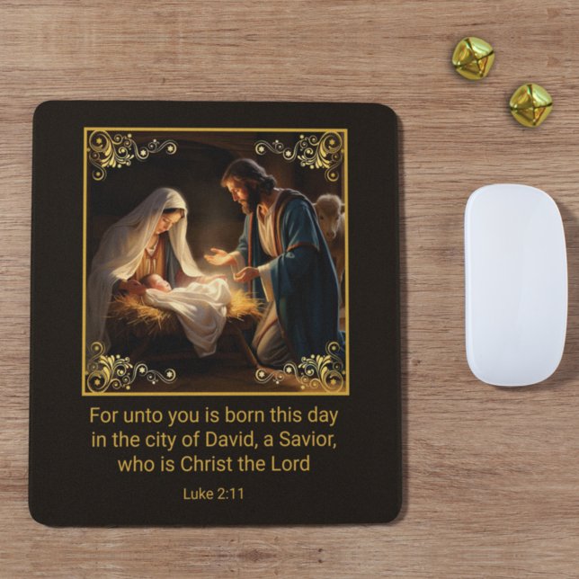 Mousepad Natal Santa Família Religiosa (Criador carregado)