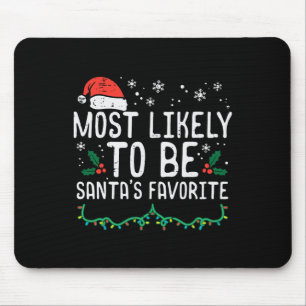 Mousepad Natal Santas Favoritas Família Xmas Matriz Kids M