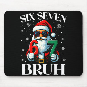 Mousepad Natal Seis Sete Bruh Meme 6 7 Gíria Legal Papai No