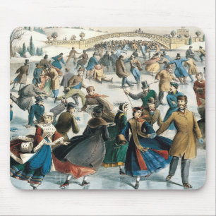 Mousepad Natal Vitoriano Central Park Currier & Ives