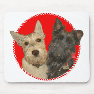 Mousepad Natal Wheaten e Black Scotties