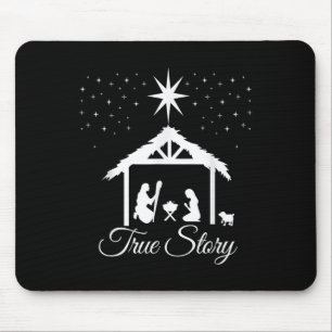 Mousepad Natividade de Natal Camisa Verdadeira História Cen