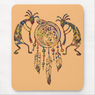 Mousepad Nativo americano Kokopelli Whale Dreamcatcher 2