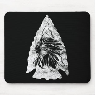 Mousepad Nativo de caça ao relíquia-chefe indiana Caçador d