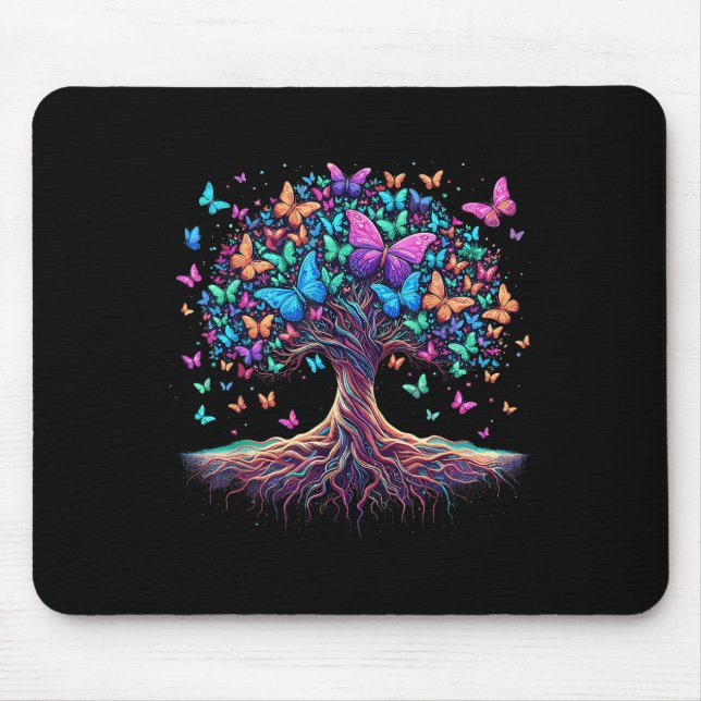 Mousepad Natureza da árvore borboleta (Frente)