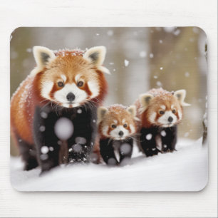Mousepad Natureza da Família Animal Red Panda