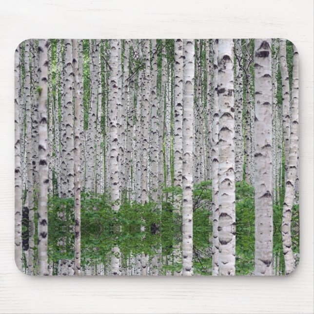 Mousepad Natureza da Floresta de Birch (Frente)