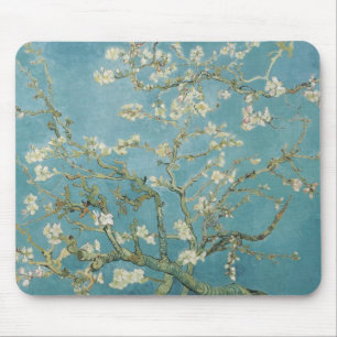 Mousepad Natureza das flores da amêndoa dos ramos de Gogh