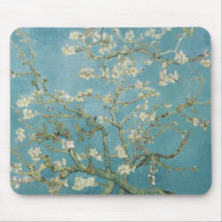Mousepad Natureza das flores da amêndoa dos ramos de Gogh