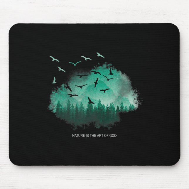Mousepad Natureza É Arte De Deus - Proteção Ambiental (Frente)