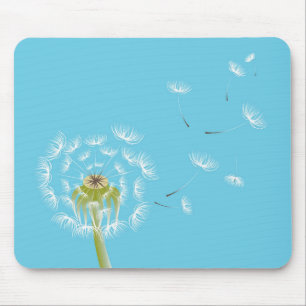 Mousepad Natureza floral do dandelão azul-céu