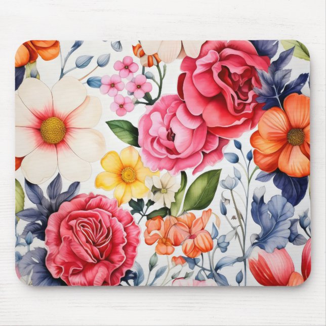 Mousepad Natureza Flores Cores (Frente)