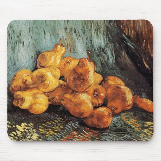 Mousepad Natureza Morta com Peras Marmeleiro por Vincent va (Frente)