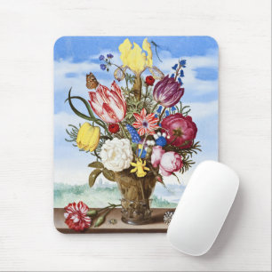 Mousepad Natureza-morta floral da Idade de Ouro Holandesa v