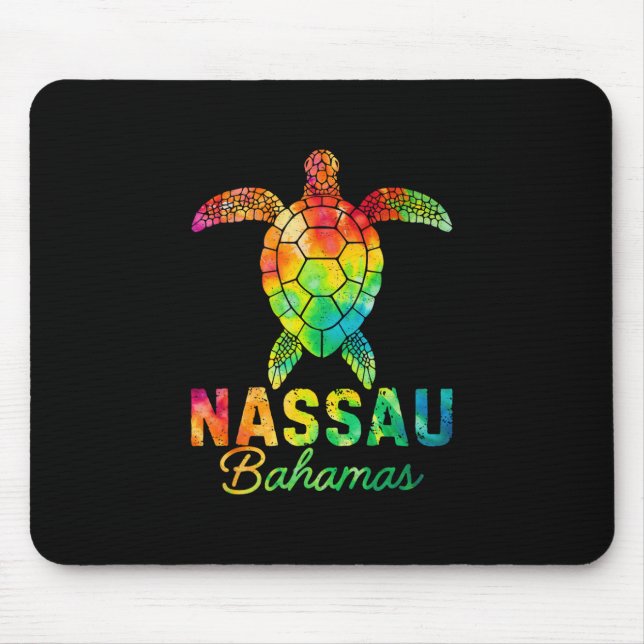 Mousepad Nau Hamas Tie Dye Sea Turtle Hamas Beach Vacation  (Frente)