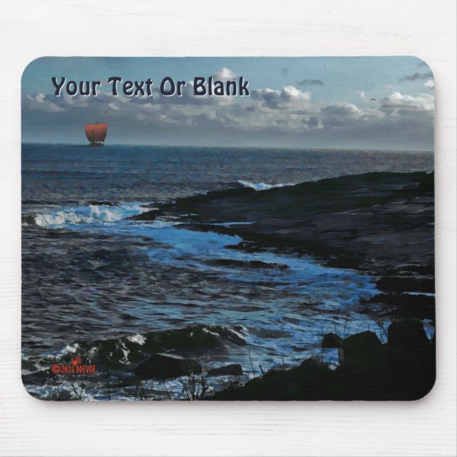 Mousepad Nau Viking de Wick Bay (Frente)