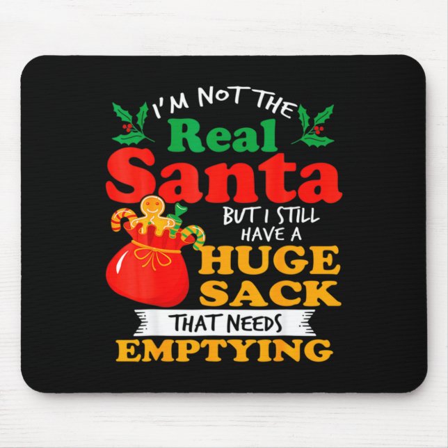 Mousepad Naughty Christmas For Men Huge Package Sack Dirty  (Frente)