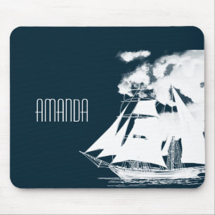 Mousepad Náutica de Naves e Nuvens