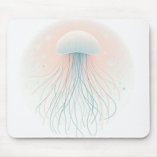Mousepad náutica/praia/águas-vivas costeiras (Frente)