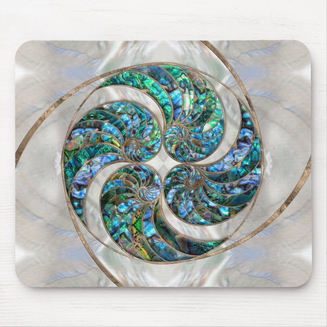 Mousepad Nautilus Shell - Abalone e Pérola (Frente)