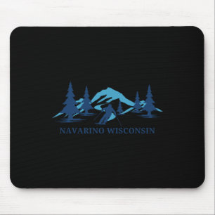 Mousepad Navarino Wisconsin Ski Resort Skiier