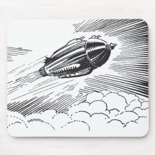 Mousepad Nave espacial Rocket da ficção científica do