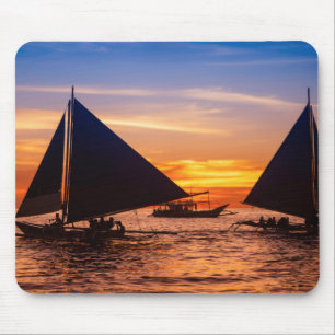 Mousepad Navigação de Paraw no por do sol Philippines